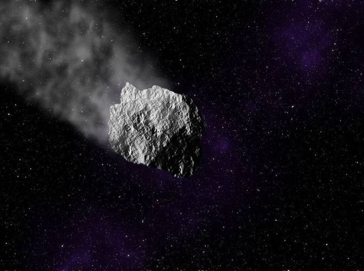 asteroide en el espacio 
